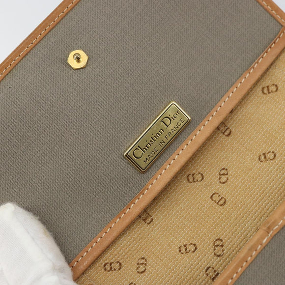 Christian Dior Shoulder Bag PVC Gray Gold Auth ka778