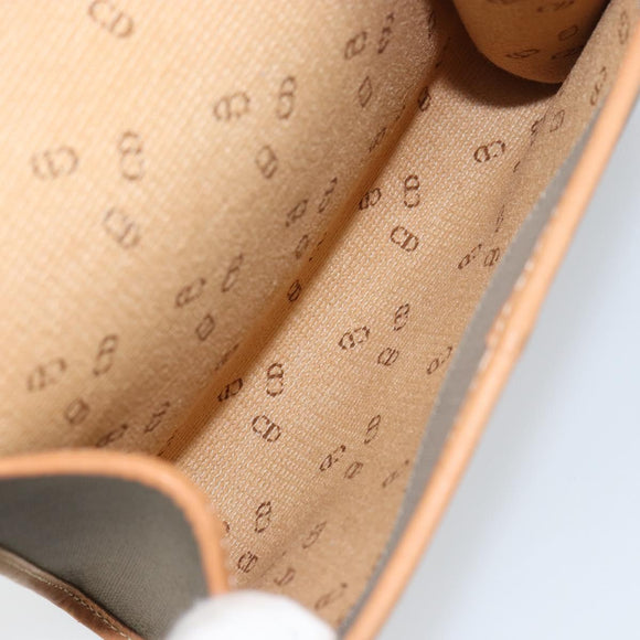 Christian Dior Shoulder Bag PVC Gray Gold Auth ka778