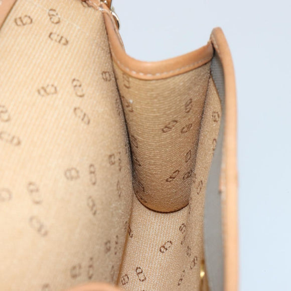 Christian Dior Shoulder Bag PVC Gray Gold Auth ka778