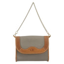 Christian Dior Shoulder Bag PVC Gray Gold Auth ka778-2