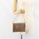 Christian Dior Shoulder Bag PVC Gray Gold Auth ka778-20