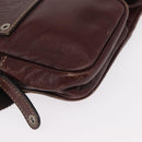 GUCCI Waist Bag Leather Bordeaux Silver 201846 Auth ka781-10