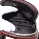 GUCCI Waist Bag Leather Bordeaux Silver 201846 Auth ka781-17