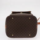 CELINE Macadam Canvas Shoulder Bag PVC Leather 2way Brown Gold Auth ka784-5