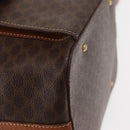 CELINE Macadam Canvas Shoulder Bag PVC Leather 2way Brown Gold Auth ka784-9