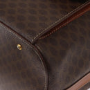 CELINE Macadam Canvas Shoulder Bag PVC Leather 2way Brown Gold Auth ka784-15