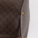 CELINE Macadam Canvas Shoulder Bag PVC Leather 2way Brown Gold Auth ka784-16