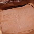 CELINE Macadam Canvas Shoulder Bag PVC Leather 2way Brown Gold Auth ka784-11