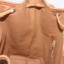 CELINE Macadam Canvas Shoulder Bag PVC Leather 2way Brown Gold Auth ka784-23