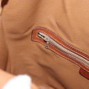 CELINE Macadam Canvas Shoulder Bag PVC Leather 2way Brown Gold Auth ka784-24