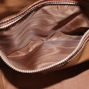 CELINE Macadam Canvas Shoulder Bag PVC Leather 2way Brown Gold Auth ka784-25