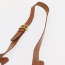 CELINE Macadam Canvas Shoulder Bag PVC Leather 2way Brown Gold Auth ka784-14