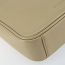 BURBERRY Shoulder Bag Leather Beige Silver Auth ka786-14