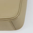 BURBERRY Shoulder Bag Leather Beige Silver Auth ka786-15