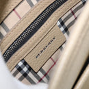 BURBERRY Shoulder Bag Leather Beige Silver Auth ka786-18