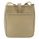 BURBERRY Shoulder Bag Leather Beige Silver Auth ka786-2