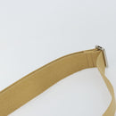 BURBERRY Shoulder Bag Leather Beige Silver Auth ka786-8