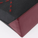 BURBERRY Nova Check Shoulder Bag Nylon Leather Gray Silver Auth ka787-10