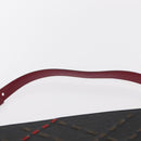 BURBERRY Nova Check Shoulder Bag Nylon Leather Gray Silver Auth ka787-8