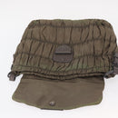 PRADA Shoulder Bag Nylon Leather Gray Auth ka788-18