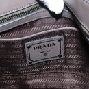 PRADA Shoulder Bag Nylon Leather Gray Auth ka788-19