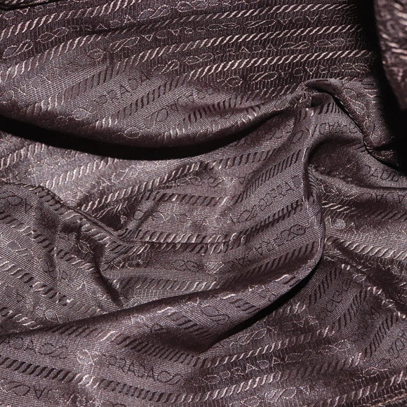 PRADA Shoulder Bag Nylon Leather Gray Auth ka788