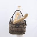 PRADA Shoulder Bag Nylon Leather Gray Auth ka788-24