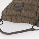 PRADA Shoulder Bag Nylon Leather Gray Auth ka788-6