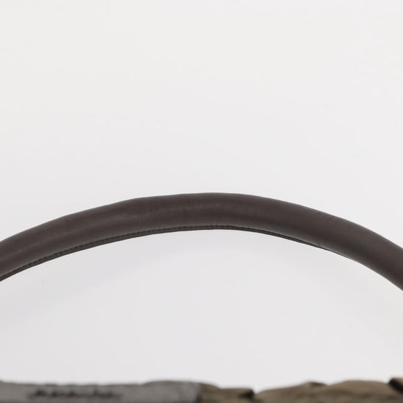 PRADA Shoulder Bag Nylon Leather Gray Auth ka788