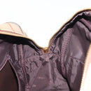 BURBERRY Nova Check Hand Bag Canvas Leather Beige Gold Auth ka789-18