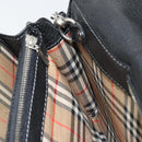 Burberrys Clutch Bag Leather Black Auth ka790-18