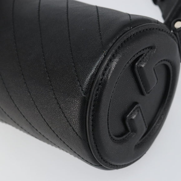 GUCCI Shoulder Bag Leather Black Silver 760170 Auth ka793V