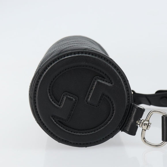 GUCCI Shoulder Bag Leather Black Silver 760170 Auth ka793V