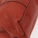 GUCCI Bamboo Hand Bag Leather Red Silver 232947 Auth ka796-10