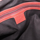 GUCCI Bamboo Hand Bag Leather Red Silver 232947 Auth ka796-15