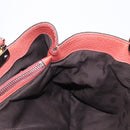 GUCCI Bamboo Hand Bag Leather Red Silver 232947 Auth ka796-21