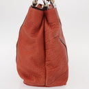 GUCCI Bamboo Hand Bag Leather Red Silver 232947 Auth ka796-4