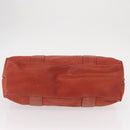 GUCCI Bamboo Hand Bag Leather Red Silver 232947 Auth ka796-9