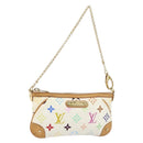 LOUIS VUITTON Multicolor Pochette Mira MM Pouch White M60096 LV Auth ka797SAV-1