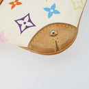 LOUIS VUITTON Multicolor Pochette Mira MM Pouch White M60096 LV Auth ka797SAV-16