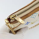 LOUIS VUITTON Multicolor Pochette Mira MM Pouch White M60096 LV Auth ka797SAV-18