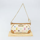 LOUIS VUITTON Multicolor Pochette Mira MM Pouch White M60096 LV Auth ka797SAV-12