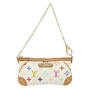 LOUIS VUITTON Multicolor Pochette Mira MM Pouch White M60096 LV Auth ka797SAV-13