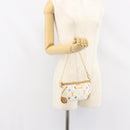 LOUIS VUITTON Multicolor Pochette Mira MM Pouch White M60096 LV Auth ka797SAV-23