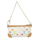 LOUIS VUITTON Multicolor Pochette Mira MM Pouch White M60096 LV Auth ka797SAV-2