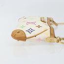 LOUIS VUITTON Multicolor Pochette Mira MM Pouch White M60096 LV Auth ka797SAV-3