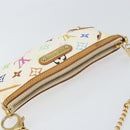 LOUIS VUITTON Multicolor Pochette Mira MM Pouch White M60096 LV Auth ka797SAV-6