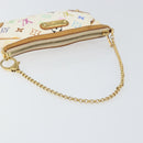 LOUIS VUITTON Multicolor Pochette Mira MM Pouch White M60096 LV Auth ka797SAV-7