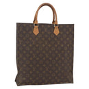 LOUIS VUITTON Monogram Sac Plat Hand Bag M51140 LV Auth ka802-1