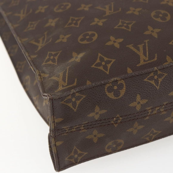 LOUIS VUITTON Monogram Sac Plat Hand Bag M51140 LV Auth ka802